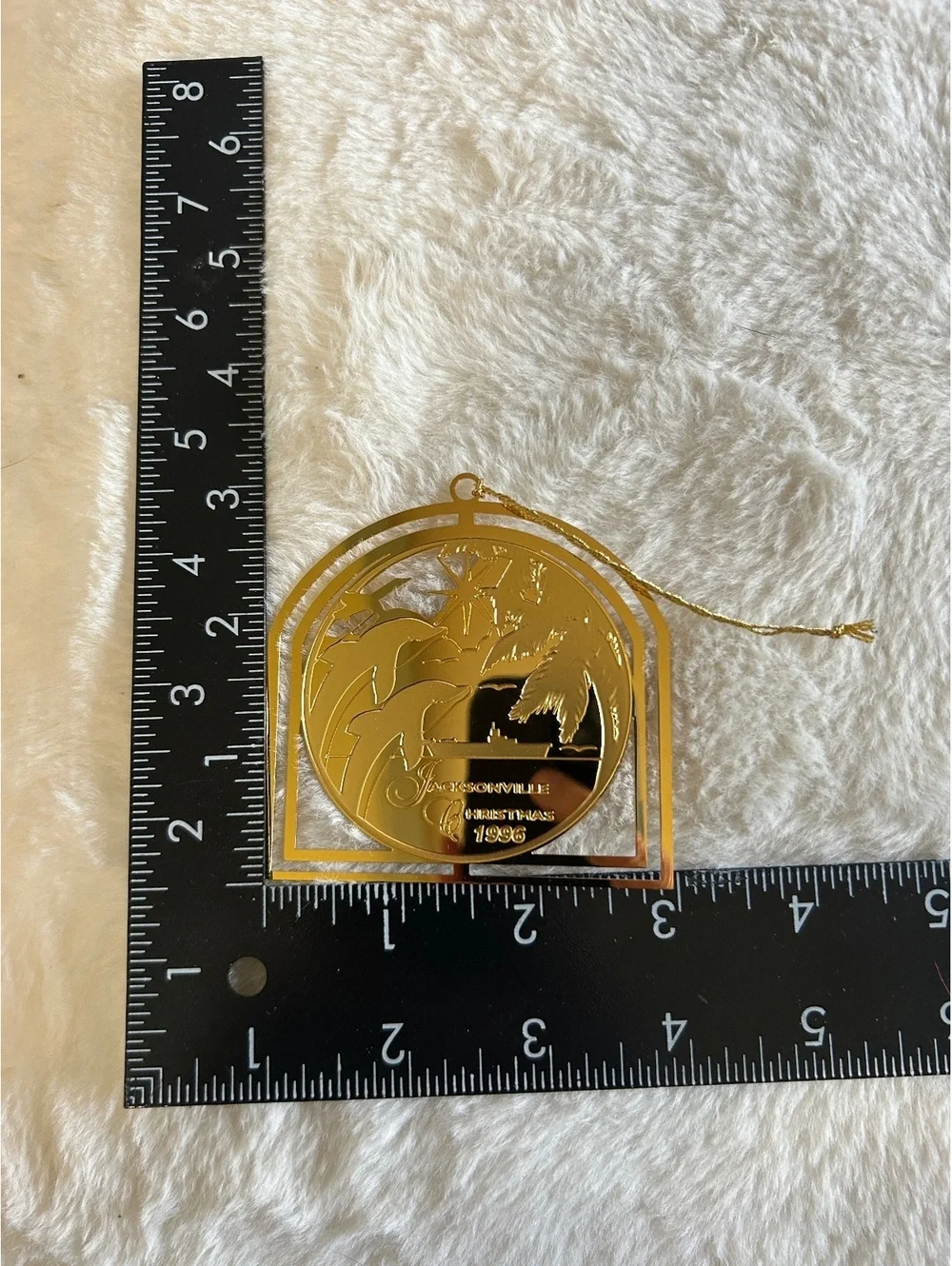 1996 Jacksonville Christmas Collector's Ornament - 24K Gold on Brass